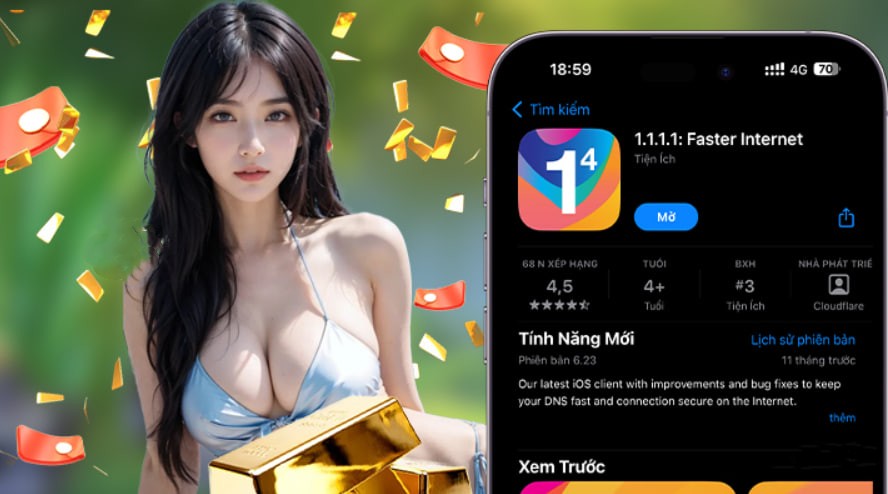 Hình ảnh quảng cáo của ok22 hiển thị nền tảng và các lợi ích